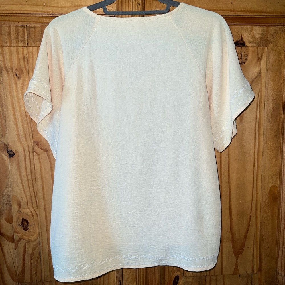 Tea n Rose yellow babydoll top. SZ. S - Picture 6 of 8
